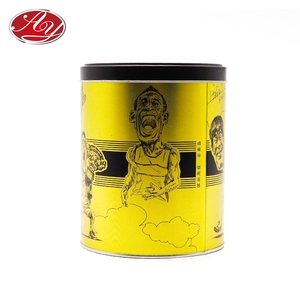Caja de metal vacía con logotipo personalizado, latas de almacenamiento grandes y altas únicas - Product Image 3