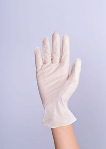 guantes desechables de látex sintético guantes de vinilo en polvo ligeramente - Product Image 1