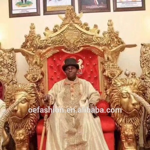OE-FASHION Luxury Gold Throne's <strong>Chairs</strong> Royal King and Queen Design Fabric Material <strong>for</strong> Church Application on <strong>Sale</strong> - Product Image 2