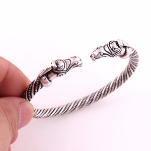 Ragnar Jelling Vichingo Del Braccialetto Del Drago Norse Gioielli Heathen Scuro <span class=keywords><strong>Pagan</strong></span> Bestia Drago Braccialetti Del Wristband - Product Image 4