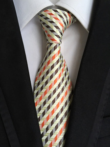 En gros Ties024 stock approvisionnement 8cm polyester mode rayé cravate homme, cravate d'affaires - Product Image 4