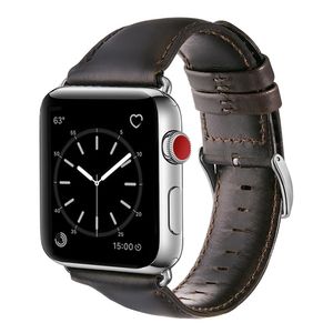 Bracelet en cuir à grain <span class=keywords><strong>de</strong></span> cheval fou pour bracelet apple watch - Product Image 2