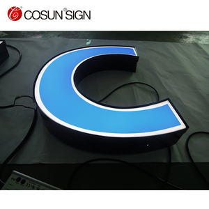 Cosun verde/azul/blanco LED letra <span class=keywords><strong>de</strong></span> canal <span class=keywords><strong>de</strong></span> aluminio tapa - Product Image 5