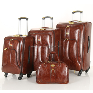 브라운 <span class=keywords><strong>travelpro</strong></span> 4 바퀴 스피너 4pcs pu 가죽 가방 세트 - Product Image 3