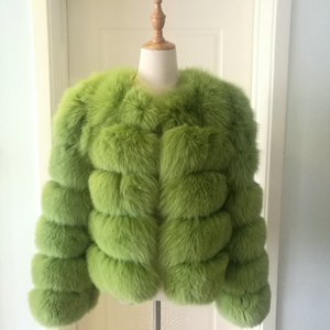 2018 di Lusso lime <span class=keywords><strong>verde</strong></span> <span class=keywords><strong>Pelliccia</strong></span> di Volpe <span class=keywords><strong>Cappotto</strong></span> Donna <span class=keywords><strong>Cappotto</strong></span> di <span class=keywords><strong>Pelliccia</strong></span> Reale Per Caldo di Inverno Più Il Formato Soprabito - Product Image 3