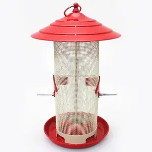 New Style Medium Powder Coating Metal Seed Bird Feeder