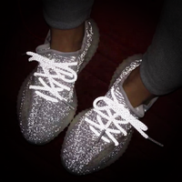 Vente en gros sur mesure lacets réfléchissants lacets de chaussures réfléchissants lacets de grosses chaussures lacets de corde