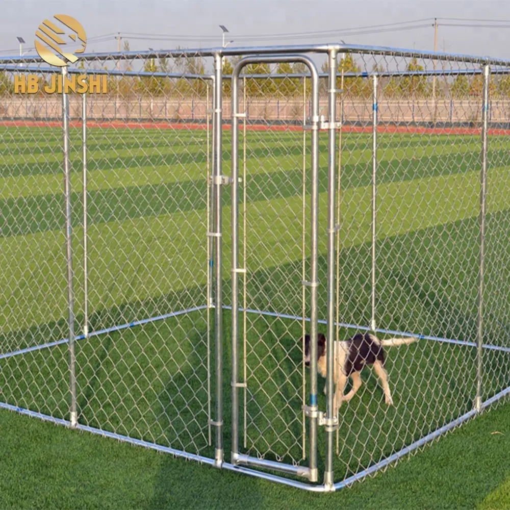 Cage en maille pour chien, lien en métal avec une chaîne