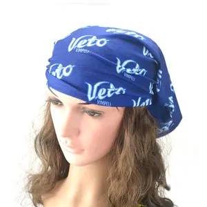Promotion cotton polyester men women sports sublimation printing logo tubular head scarf custom