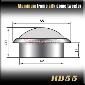 Nhà Máy OEM 55 Mét Super Neodymium Nhôm Tweeter Loa 20Watts Silk Dome Xe Tweeter - Product Image 3