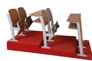 Brun Pas Cher Rangée École Bureau De Conférence Double Couleur <span class=keywords><strong>Chaise</strong></span> De <span class=keywords><strong>Classe</strong></span> 2 Personne Bureaux - Product Image 5