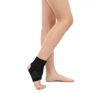 Protetor de tornozelo acolchoado ajustável, suporte de neoprene para tornozelo