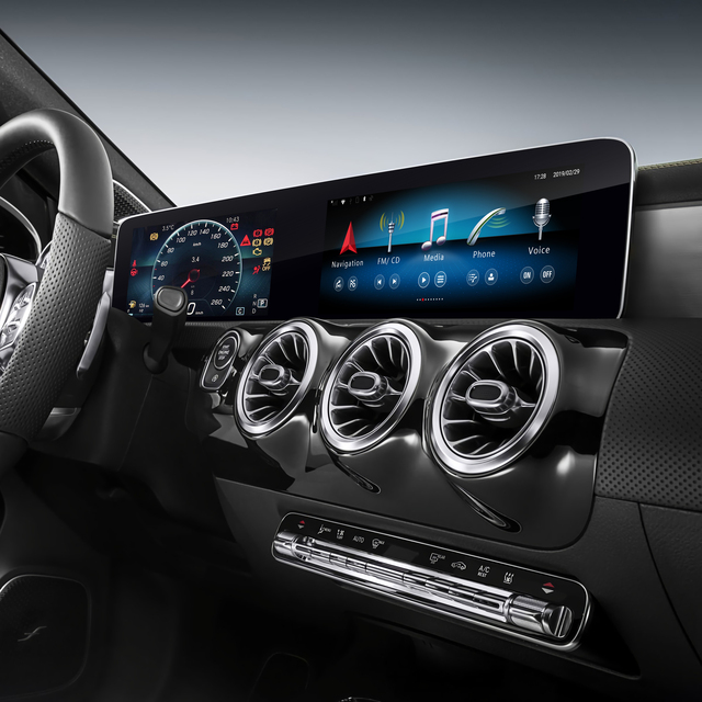 Dual Screen 12.3 Inch Android 13.0 System Navigator for Mercedes-Benz A-class 2019 RAM 4+64 Supports 360 Panorama