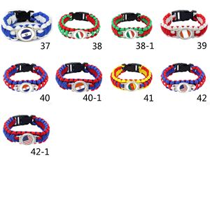 2025 देश ध्वज लोगो पैराकॉर्ड 550 कोष्ठक 23-25 सेमी लंबाई प्लास्टिक बकल मिश्र धातु सामग्री उपहार स्पेनिश शैली चूड़ियां - Product Image 6