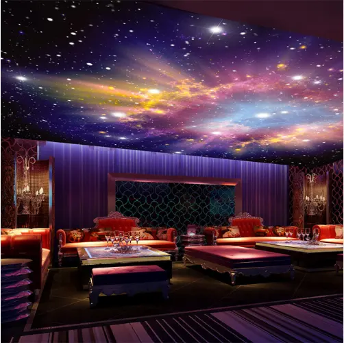 Ceiling Wallpaper Designs Brown Modern Abstract Universe Stars Galaxy