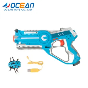 Meilleure vente jeu de tir infrarouge pistolet laser bleu b o avec cible jouet araignée