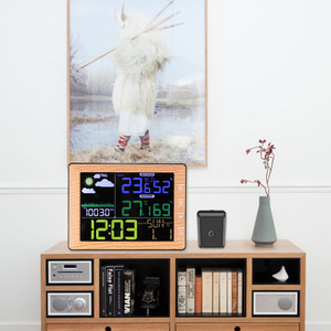 Factory Price Digital Wall <strong>Clock</strong> Wireless Color <strong>Barometer</strong> Thermometer Hygrometer Weather Station <strong>Clock</strong> - Product Image 5