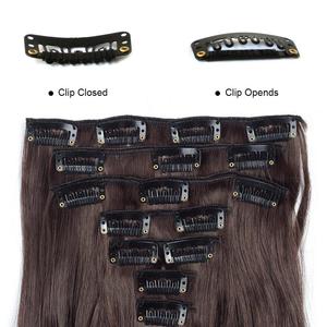 7Pcs 16 Clip di 20 Pollici Onda Riccia Clip in Sul Sintetico di Estensioni Dei Capelli Biondi Testa Piena di Alta Temperatura in Fibra di mossi Parrucchino - Product Image 5