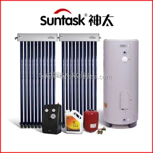 Split Pressure Vacuum Tube Solar Collector And Solar Hot Water Heater System Solar Keymark EN12975 CE SGS CCC EN12976 BID SRCC