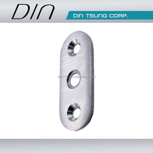 Modern Stainless Steel <b>Mounting</b> Plate Rust Resistant Oval Shape Three Holes for Balustrades Handrails - Product Image 5