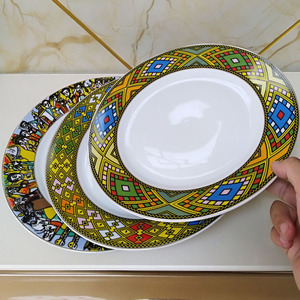 Assiette <span class=keywords><strong>de</strong></span> Luxe en <span class=keywords><strong>Porcelaine</strong></span>, Design Éthiopien Moderne, Plate et Durable, Idéale pour la Restauration, Nouveau Modèle, Offre Spéciale - Product Image 6