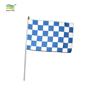 Bandierine Personalizzate di Alta Qualità in Poliestere <span class=keywords><strong>a</strong></span> Quadretti Bianchi e Rossi - Product Image 4