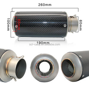 Vente en gros 60mm moto échappement <span class=keywords><strong>silencieux</strong></span> d'échappement CBR600 R1 R6 <span class=keywords><strong>Z750</strong></span> Z800 MT07 Motocross hors route pièce de course - Product Image 2