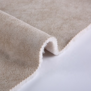 En gros 100% d'impression de Polyester collé fourrure daim feuille <span class=keywords><strong>tissu</strong></span> mètre prix - Product Image 4