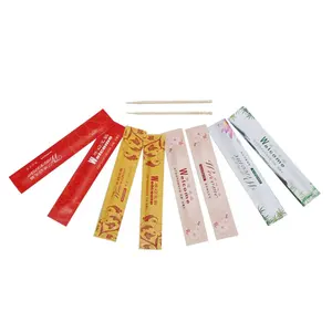 Hot selling paper sleeve opp plastic individual wrapped two points toothpicks