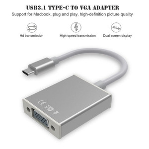 Adaptateur USB-C vers VGA USB 3.1 Type C USB C vers VGA câble adaptateur femelle pour Macbook Samaung <span class=keywords><strong>Huawei</strong></span> Google <span class=keywords><strong>Chromebook</strong></span> ASUS H - Product Image 3