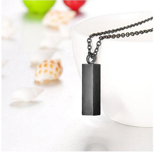 Cube Bar <span class=keywords><strong>MAMMA</strong></span> <span class=keywords><strong>e</strong></span> PAPÀ Cenere Ricordo In Acciaio Inox Gioielli Cremazione Urna Ciondolo Collana Memoriale - Product Image 5