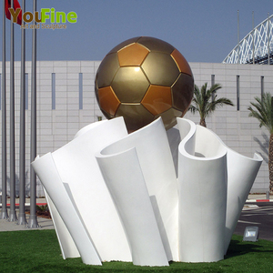 Ngoài trời kim loại thép không gỉ bóng đá điêu khắc - Product Image 6