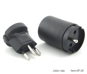 Adaptateur de prise secteur LEISHEN France Allemagne vers <span class=keywords><strong>Suisse</strong></span>, adaptateur de voyage secteur AC - Product Image 1