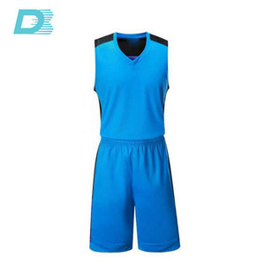 Universidad personalizada última <span class=keywords><strong>camiseta</strong></span> de <span class=keywords><strong>baloncesto</strong></span> diseño uniforme Color azul - Product Image 1