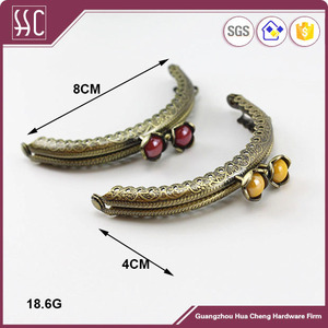 2017 coloré balle baiser serrure antique <span class=keywords><strong>en</strong></span> laiton/<span class=keywords><strong>argent</strong></span> métal dentelle <span class=keywords><strong>bourse</strong></span> cadre - Product Image 2