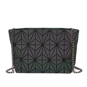 Chaos Triangle Irregular Geometry Bags Luminous Japanese Shoulder Chain Bag 2018 New Makeup Clutch Ladies Handbags