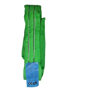 2Ton safety factor 7:1 width 60mm synthetic fibre polyester woven round lifting sling