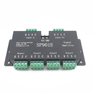 适用于 WS2811 SK6812 APA102 DMX512 和其他 ic 的 5 v ttl 信号双信号的 SP901E SPI LED 信号放大器控制器