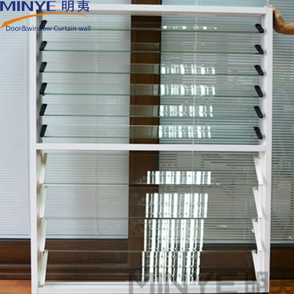 Persianas de vidrio integradas, ventanas de persiana de vidrio endurecido