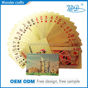 Top qualité or cartes 57*87*0.3mm cartes à jouer feuille d'or 24 <span class=keywords><strong>k</strong></span> <span class=keywords><strong>poker</strong></span> <span class=keywords><strong>poker</strong></span> traditionnel style - Product Image 2