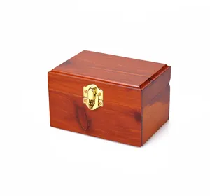 MKY B200 fantastique boîte à souvenirs en cèdre, urne de crémation en laiton et bois pour chien et chat
