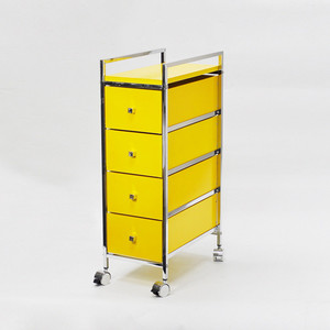 Carro organizador de tablero MDF de almacenamiento para el hogar Rosa clásico ecológico de 4 niveles - Product Image 5