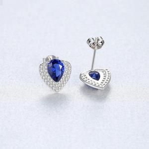 CZCITY Thời Trang Hợp Thời Trang Water Drop Đá Quý Stud Earrings 925 Sterling Silver CZ Paved Đảng Jewelry Đối Với Phụ Nữ Bán Buôn - Product Image 6