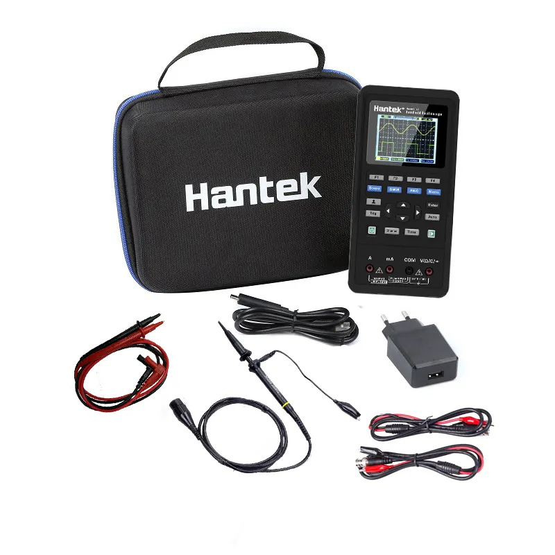 Hantek2C42 एलसीडी डिस्प्ले 3in1Digital आस्टसीलस्कप मल्टीमीटर तरंग जनरेटर हाथ में यूएसबी 40Mhz 2 चैनल आस्टसीलस्कप
