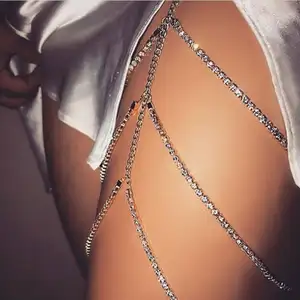 Fashion strass bein kette schmuck Hot Sale Sexy Fashion Accessories für Women Body Chain Jewelry