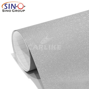 Car sino etiqueta engomada decorativa del coche WRAP Silver Glitter película del vinilo rollo de papel - Product Image 1