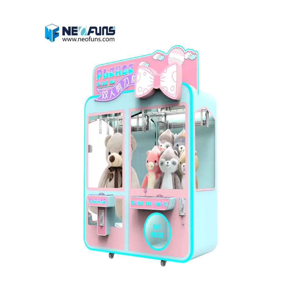 Indoor entertainment best vending arcade crane games machine sound with double cut ur prize