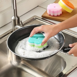 FY Spugne Pagliette di modo 1pcs a Forma di Fiore di Spugna Pennello Di Vetro Da Tavola Lavare I <span class=keywords><strong>Piatti</strong></span> Spugna Da Cucina Casa Strumento di Pulizia - Product Image 5
