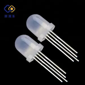 Berubah Warna 8Mm Bulat Multiwarna RGB Led Diode Umum Katoda