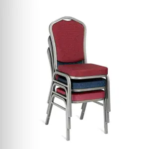 wholesale elegant gold color used stackable rental aluminum and steel banquet hall wedding event chairs for hotels